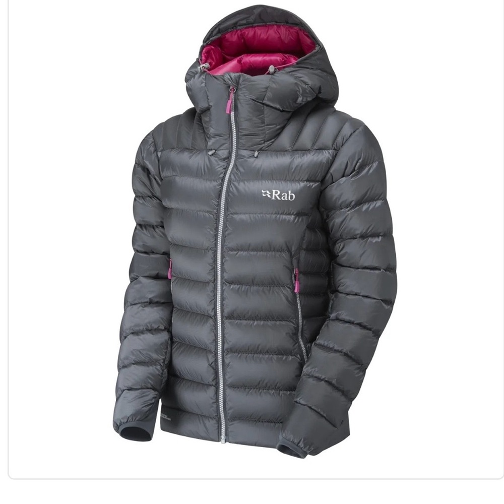 Rab Women's Electron Packable Down Jacket (excellent condition) Graphite & pink